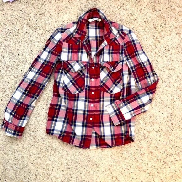 ZARA Women’s Plaid Button Down Shirt - Picture 2 of 5